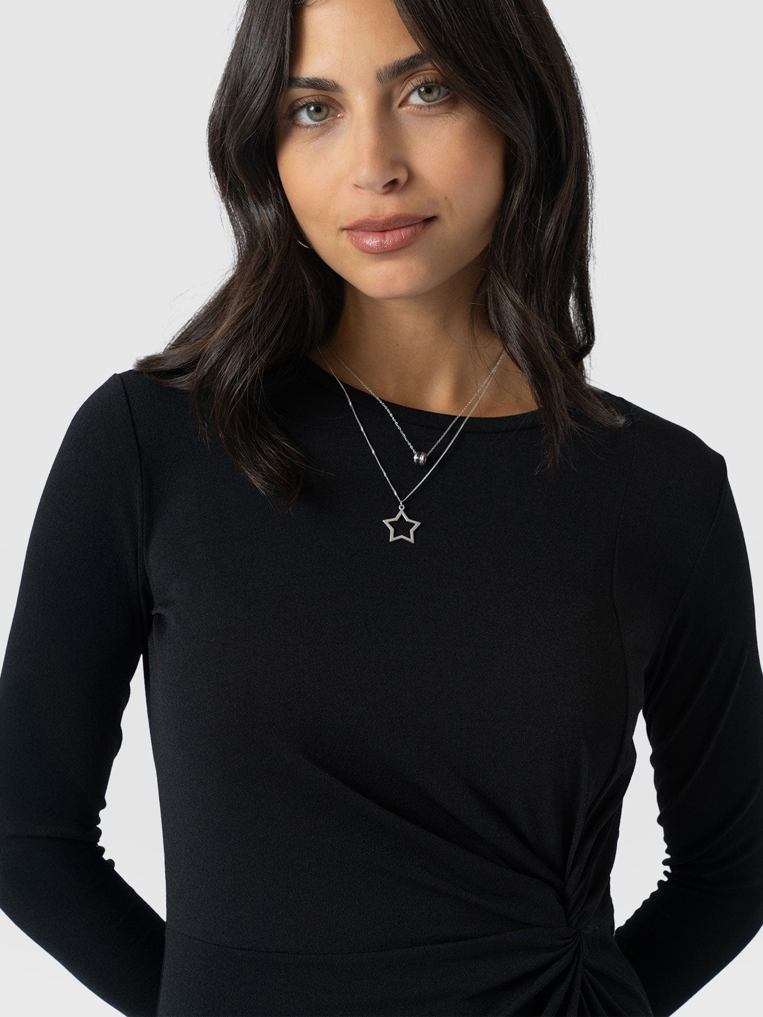Bailey Knot Dress Black - Women's Dresses | Saint + Sofia® USA